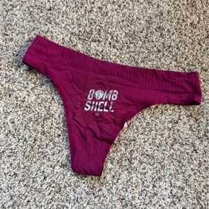 Victoria's Secret Burgundy Thong size M